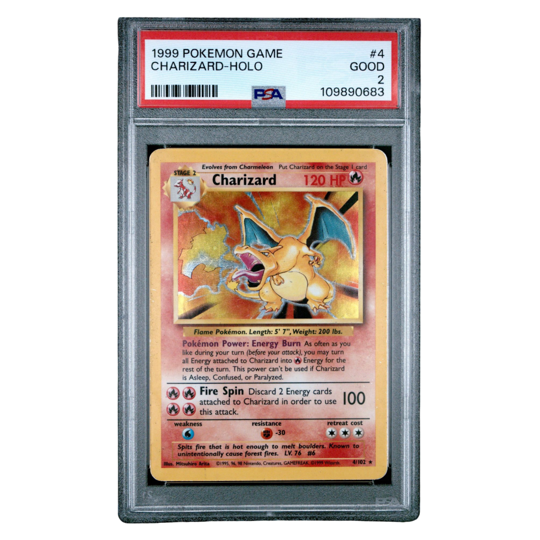 CHARIZARD UNLIMITED SET BASE PSA 2