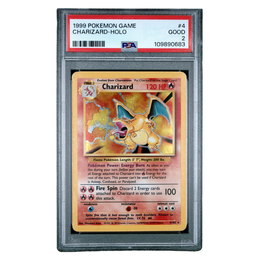 CHARIZARD UNLIMITED SET BASE PSA 2